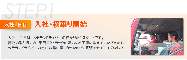 入社・横乗り開始